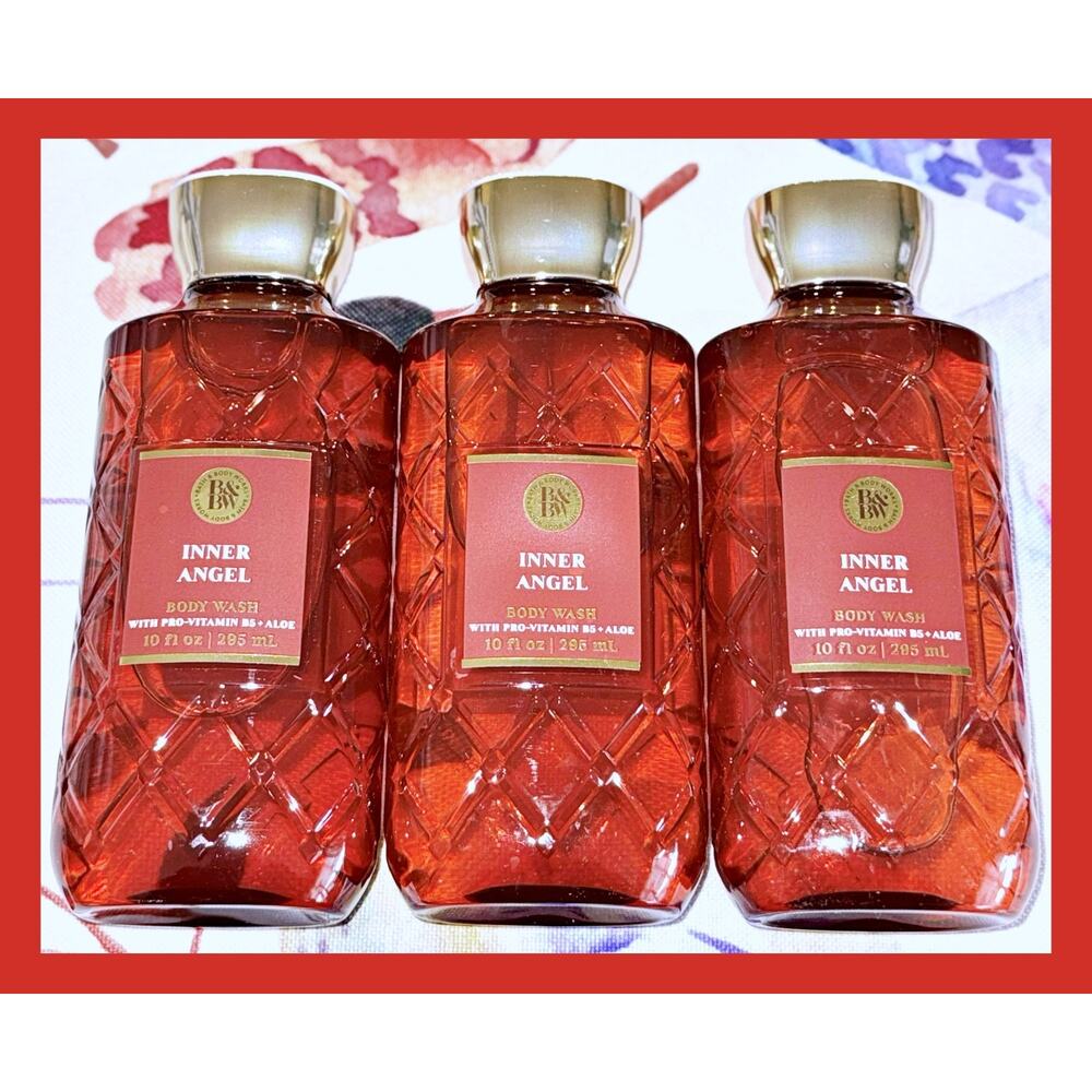 Bath & Body Works Inner Angel 10oz Shower Gel Body Wash with Aloe B5 x3
